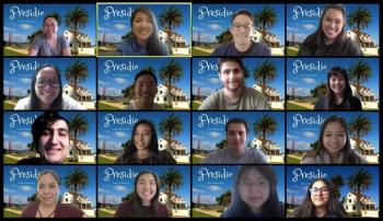 Students on video call